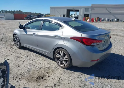2014 Hyundai Elantra Limited z USA, uszkodzony, nr VIN KMHDH4AE8EU054573